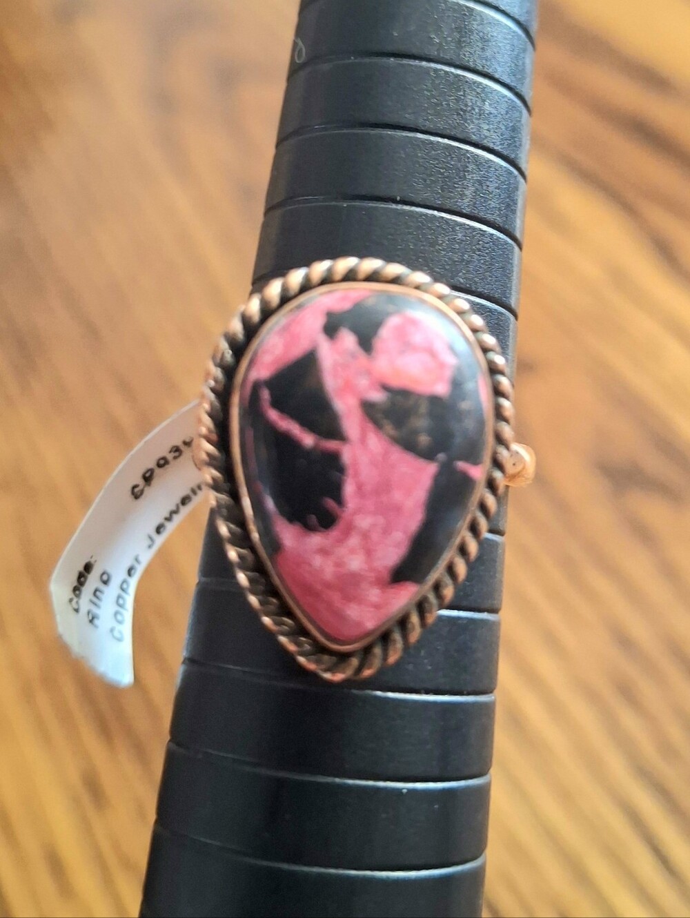 Ring Pink Mojave Copper Framing And Adjustable Band 7-8-9